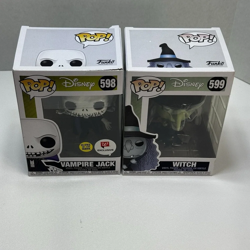 4 Funko Pop Disney Nightmare Before Christmas Figures 598, 599, 600 & 601